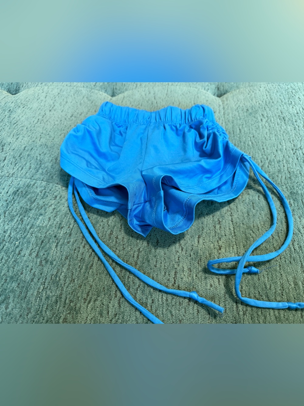 Girls' Bright Blue Active Shorts - Five - YM Youth Medium